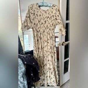 JessaKae Floral Cream Maxi Dress